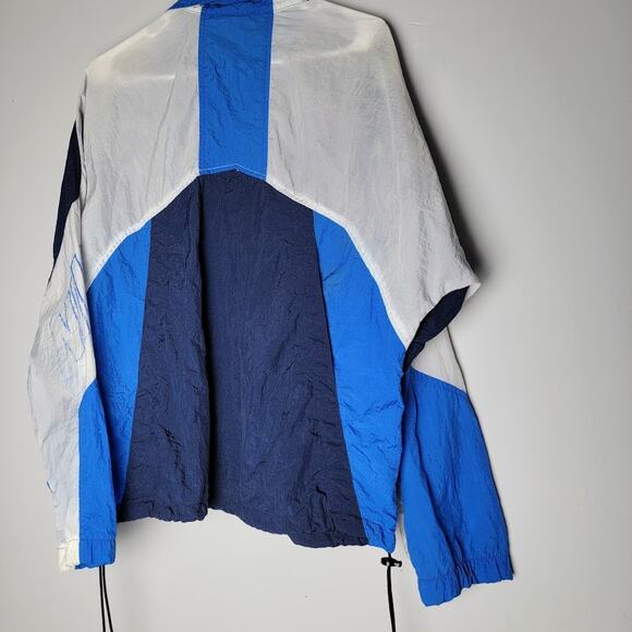 Vintage Nike Windbreaker Jacket M Blue White 90s Y2K Sporty Track Zip Streetwear - Picture 4 of 10